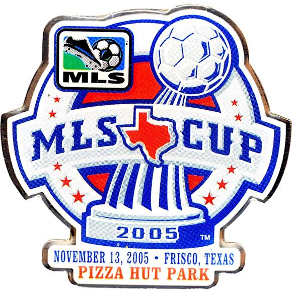 MLS Cup 2005 Pin - LA Galaxy vs New England Revolution - Picture 1 of 6